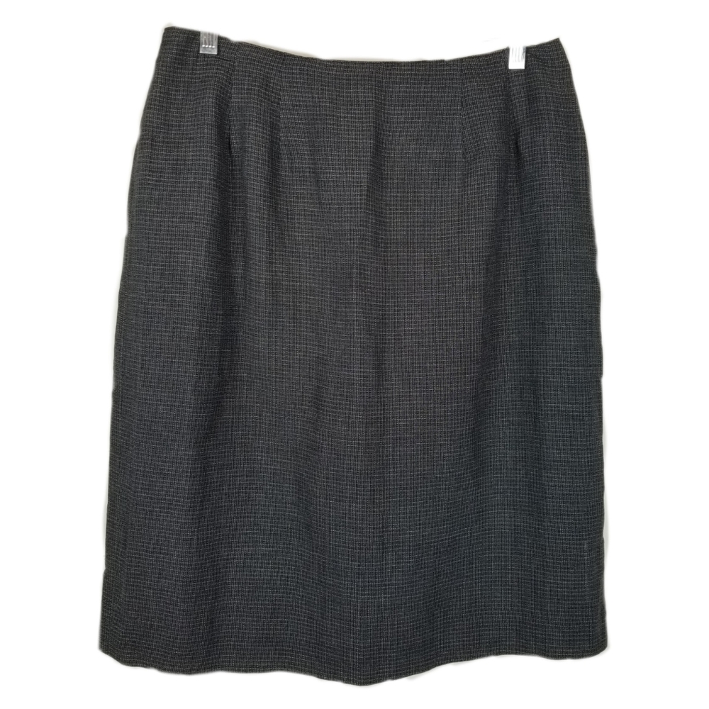 Doncaster Womens Skirt Sz 12 Linen Blend Black
